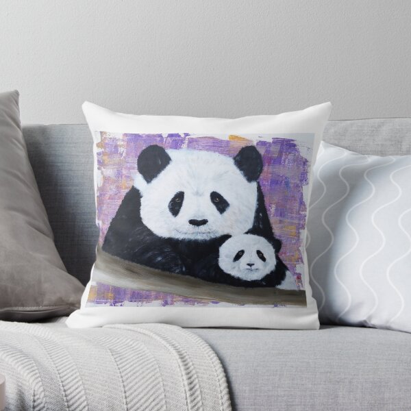 Panda et son bébé Coussin