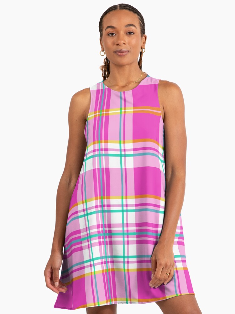 pink and green plaid dress Pink and Plaid Dress – Tadpole Apparel main image 1