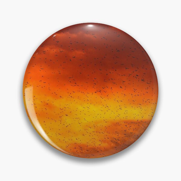 Item preview, Sunset Starling Murmuration designed and sold by FOLK ART FUSION.
