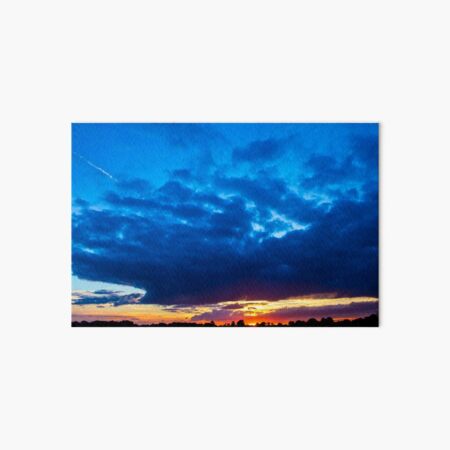 Blue Sunset Art Board Print