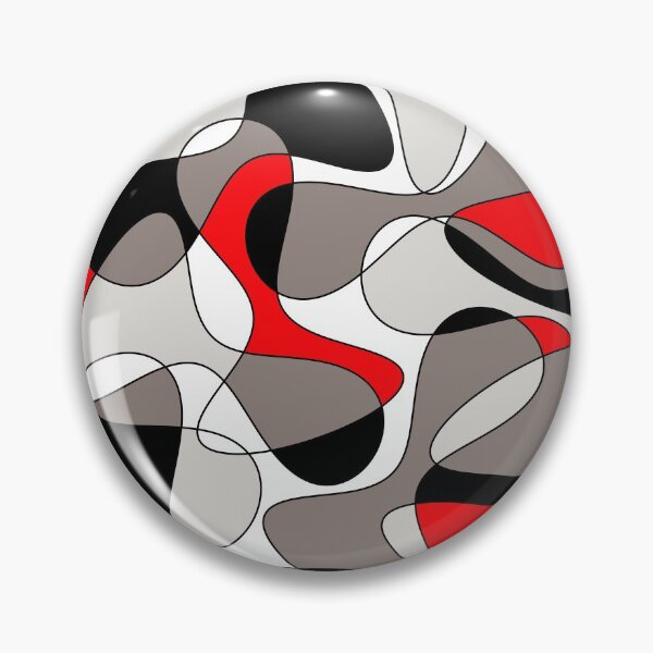 Item preview, Abstract pattern - gray, red, black and white. designed and sold by K.S ART.
