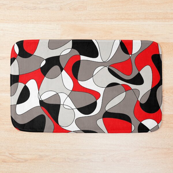 Item preview, Abstract pattern - gray, red, black and white. designed and sold by K.S ART.