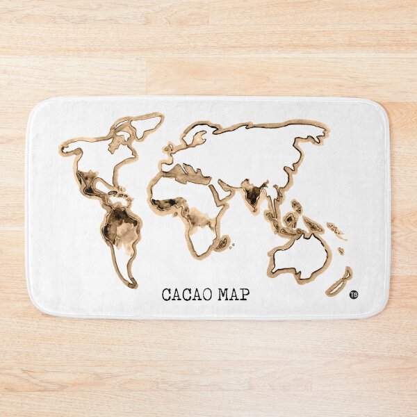 Item preview, Map of cacao origin brown/white designed and sold by Little Treats.