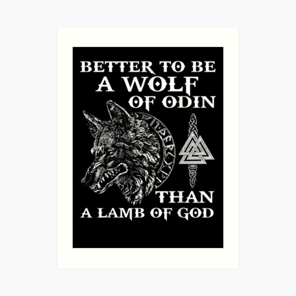 Débardeur Viking - 'Better To Be A Wolf Of Odin Than A Lamb Of God', Motif Loup, Pour Fans De Culture Nordique