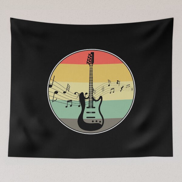 Item preview, Retro music bass guitar designed and sold by bestshirtdesign.