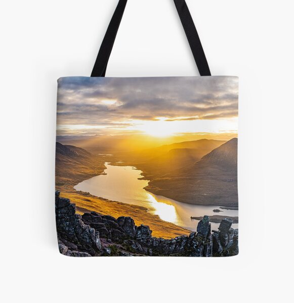 Sunrise from Stac Pollaidh All Over Print Tote Bag