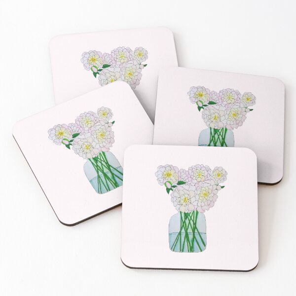 Item preview, Watercolour vase of peonies designed and sold by elliescribbles.