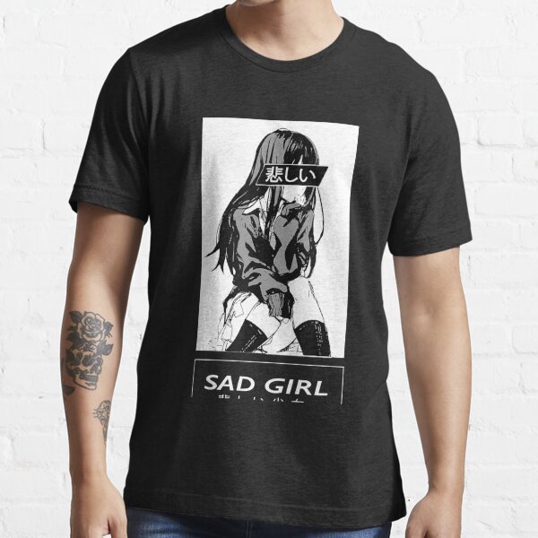 Sad Girl Anime Nu Goth Senpai Hentai Ahegao T Shirt For Sale By Xavierdelmotte