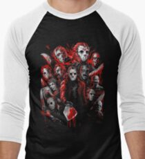 Jason Voorhees (Many faces of) Men's Baseball ¾ T-Shirt
