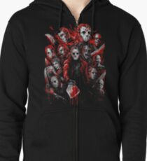 Jason Voorhees (Many faces of) Zipped Hoodie