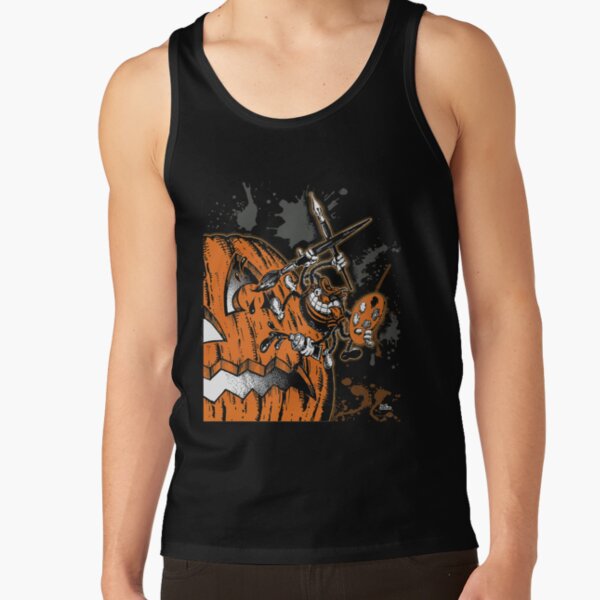 Halloween Pumpkin Spider Artist Tank Top