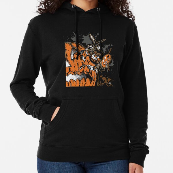 Halloween Pumpkin Spider Artist Lightweight Hoodie