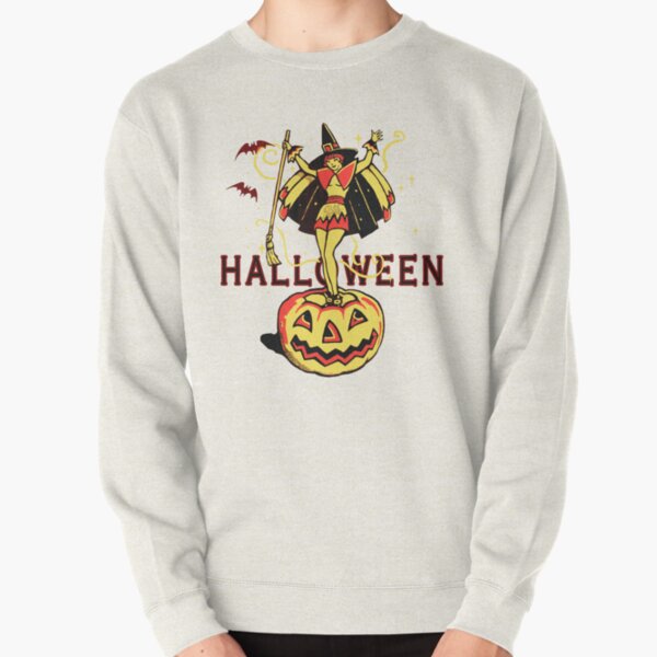 Halloween Witch Girl (vintage) Pullover Sweatshirt