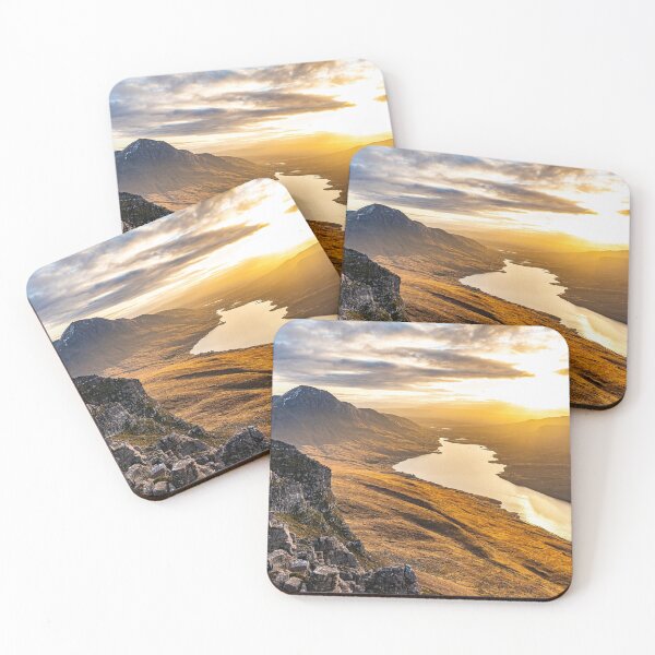 Item preview, Golden Morning - Loch Lurgainn and Cul Beag designed and sold by ScotLandscapes.
