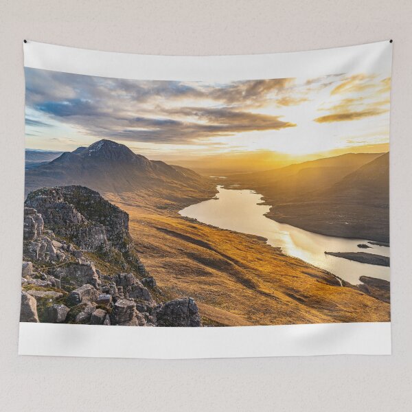Item preview, Golden Morning - Loch Lurgainn and Cul Beag designed and sold by ScotLandscapes.