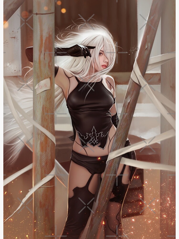 Nier Automata Cool Sexy Fiery Game Ps4 Art Board Print By Moonfanatix Redbubble