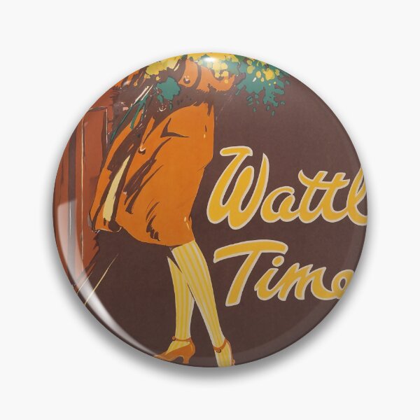 Item preview, Wattle Time vintage travel poster designed and sold by stickart-marek.