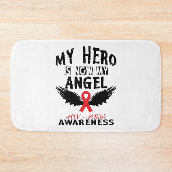 Item preview, My Hero Is Now My Angel - HIV Aids Awareness designed and sold by SmartStyle.