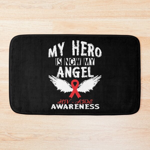 Item preview, My Hero Is Now My Angel - HIV Aids Awareness designed and sold by SmartStyle.