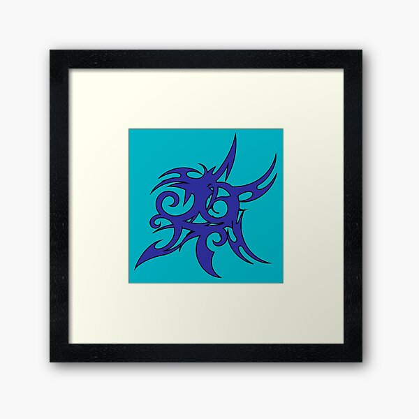 Tribales Design / Tattoo Gerahmter Kunstdruck