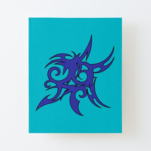 Tribales Design / Tattoo Aufgezogener Druck auf Leinwandkarton