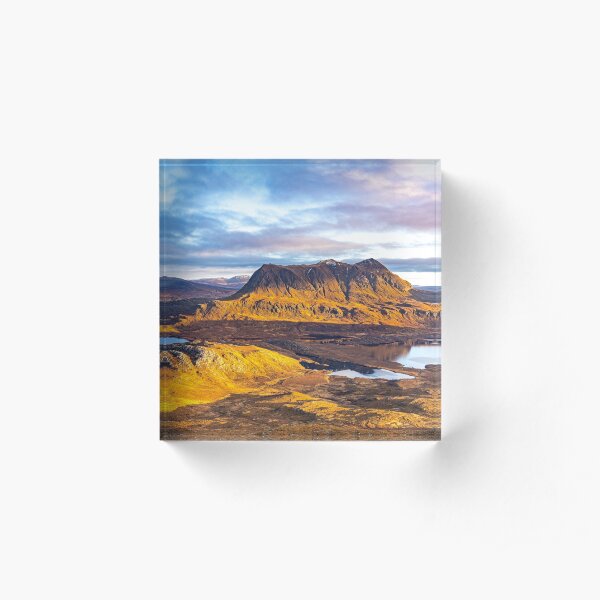Suilven, Canisp, Cul Mor from Stac Pollaidh Acrylic Block