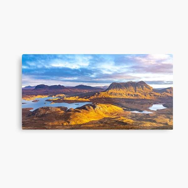 Suilven, Canisp, Cul Mor from Stac Pollaidh Metal Print