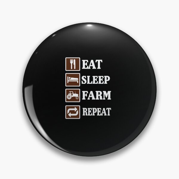 Item preview, Eat Sleep Farm Repeat Farmer Farming designed and sold by Nouni-abdo.