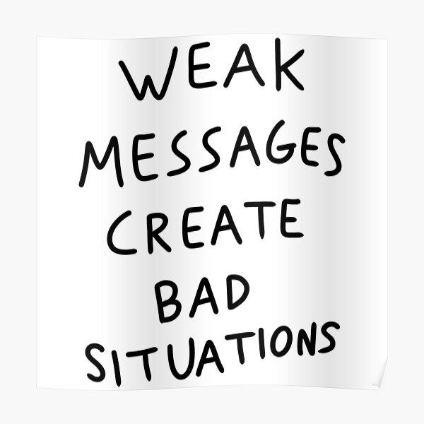Matty Healy Weak Messages Create Bad Situations Tattoo Poster