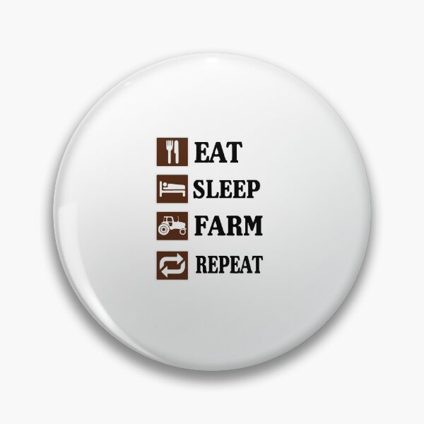 Item preview, Eat Sleep Farm Repeat Farmer Farming designed and sold by Nouni-abdo.