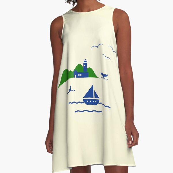 Schönen Urlaub A-Linien Kleid