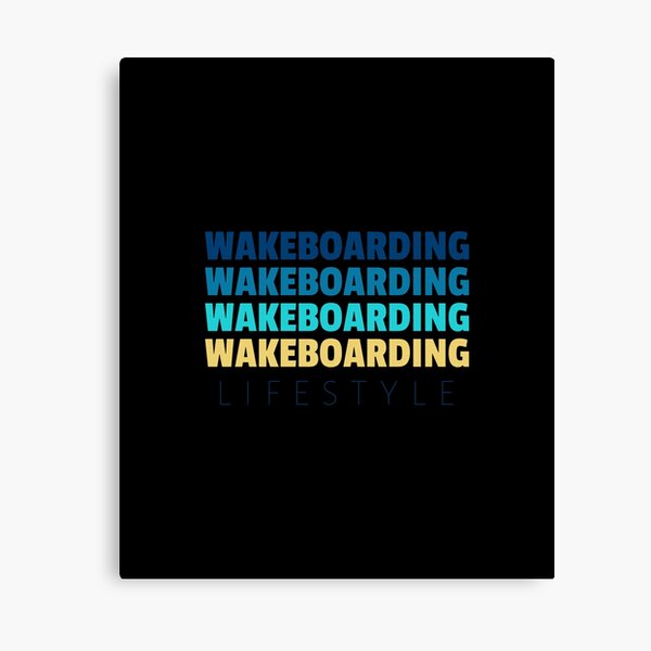 Wakeboarding Lifestyle Aloha Summer Design Canvas Print