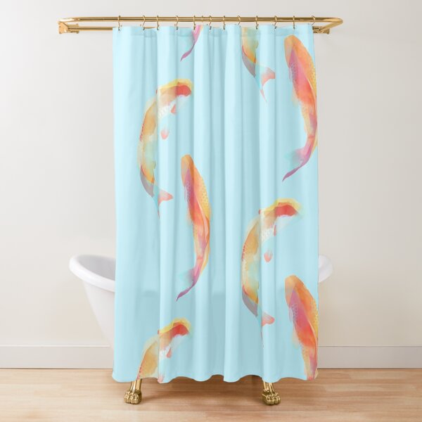 Koi Shower Curnt n, Koi Fish Shower Curnt n, Ocean Bathroom Decor, Asian Bathroom Decor, Fish Bathroom Decor, Japanese Shower Curnt n buying