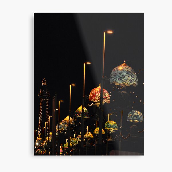 Blackpool at night Metal Print