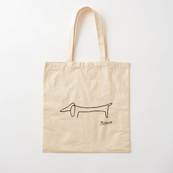 Dog (Lump) Artwork, Picasso Sketch Reproduction Cotton Tote Bag