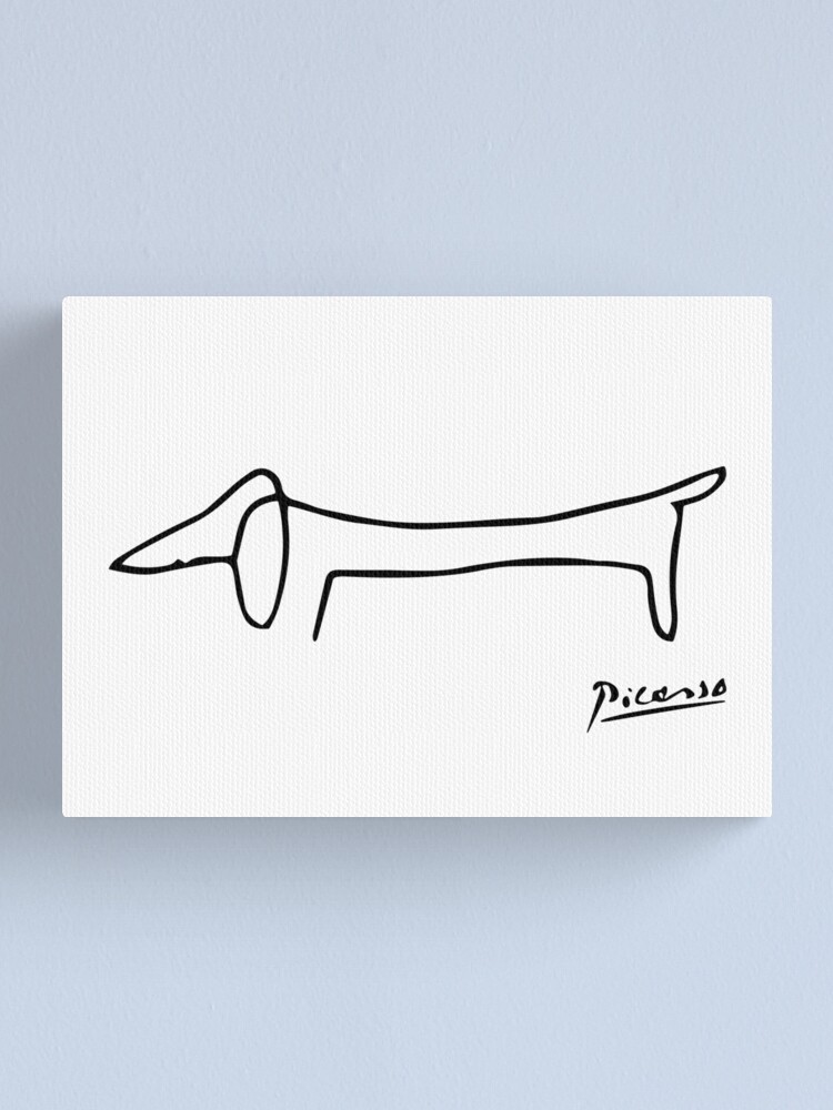 Alternate view of Pablo Picasso Dog (Lump) Artwork, Sketch Reproduction Canvas Print