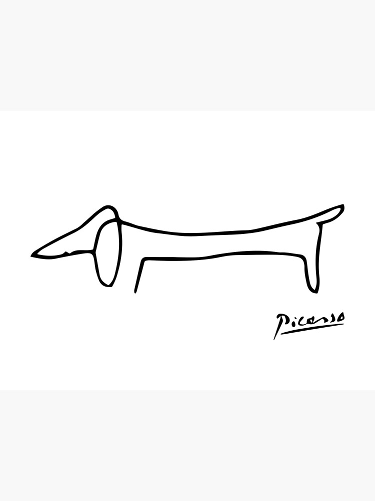 Pablo Picasso Dog (Lump) Artwork, Sketch Reproduction by clothorama