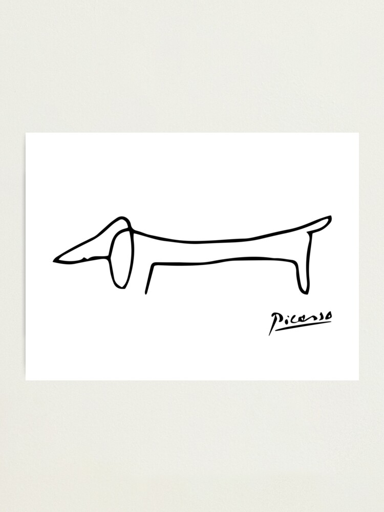 Alternate view of Pablo Picasso Dog (Lump) Artwork, Sketch Reproduction Photographic Print