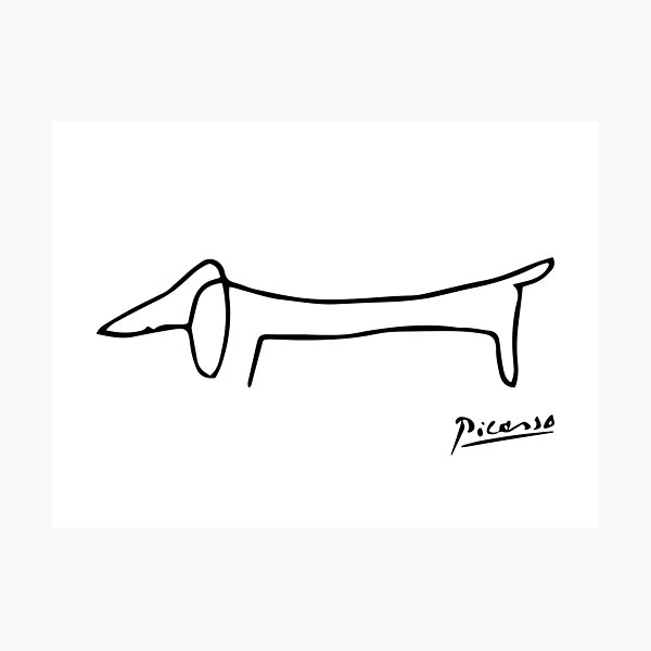 Pablo Picasso Dog (Lump) Artwork, Sketch Reproduction Photographic Print