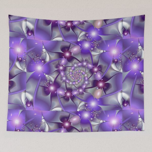 Item preview, Abstract purple fractal flower spinning design designed and sold by pinkal.