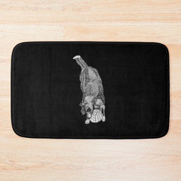 Item preview, Hand Drawn Pencil Drawing of Border Collie Playing Ball on Black designed and sold by Karen McFarland.