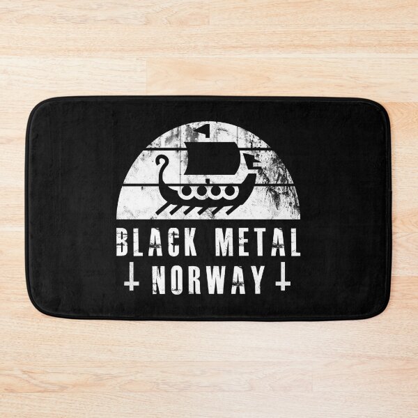 Item preview, Black Metal Norway with Viking ship gift designed and sold by Kuma518.