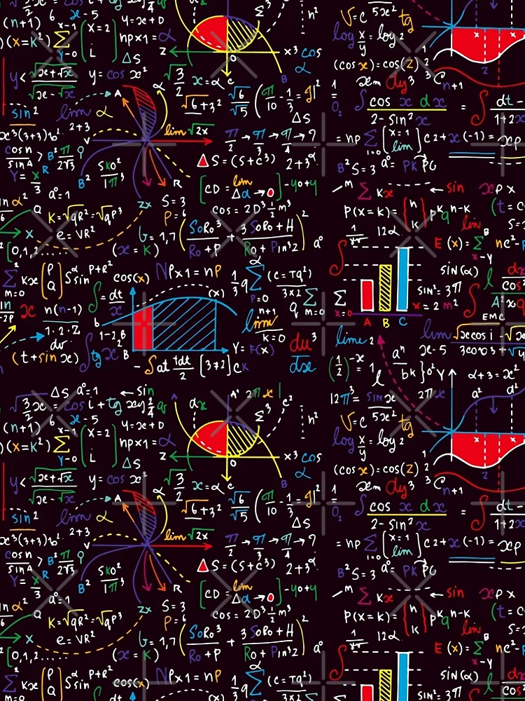 Thumbnail 5 of 5, A-Line Dress, Colorful Math Formulas designed and sold by BluePlanet.
