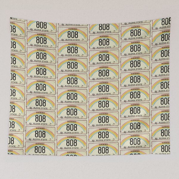 Item preview, Vintage Hawaii License Plate 808 designed and sold by northshoresign.