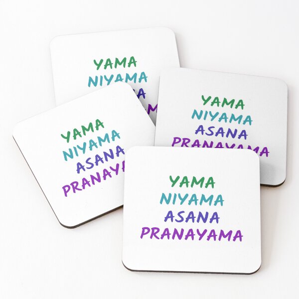 Item preview, Yoga Yama Niyama Asana Pranayama designed and sold by CatArtStore.