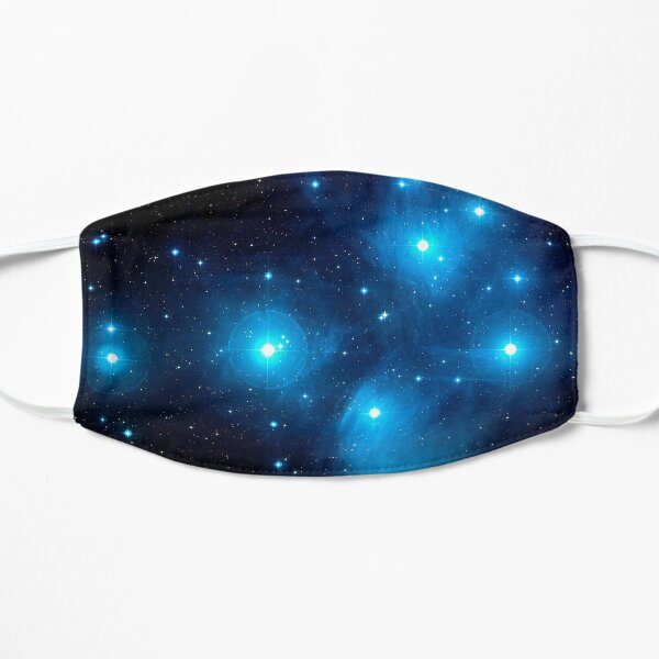 The Pleiades Star Cluster (M45) in the Constellation of Taurus, the Bull. Flat Mask