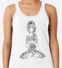 Yoga Om Chakras Mindfulness Meditation Zen 3 Racerback Tank Top