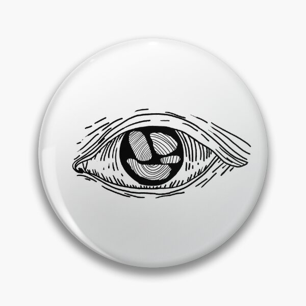 Aperçu de l'œuvre oeil psychédélique trippy minimaliste noir créée et vendue par Queerhaven.