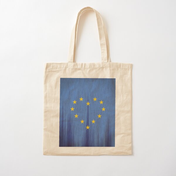 Europe, European Flag Design, Pro-EU Design, Anti-Brexit, heart-shaped, vintage look Cotton Tote Bag