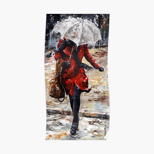 Rainy Day Woman Of New York 17 Poster By Itarts Redbubble